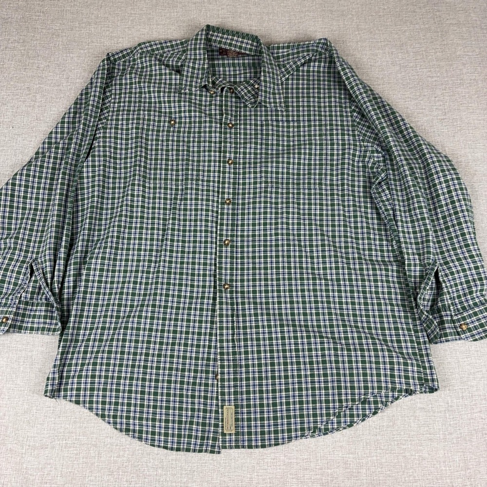 Abercrombie & Fitch Shirt Mens XL Green Plaid Long Sleeve Button Up Casual